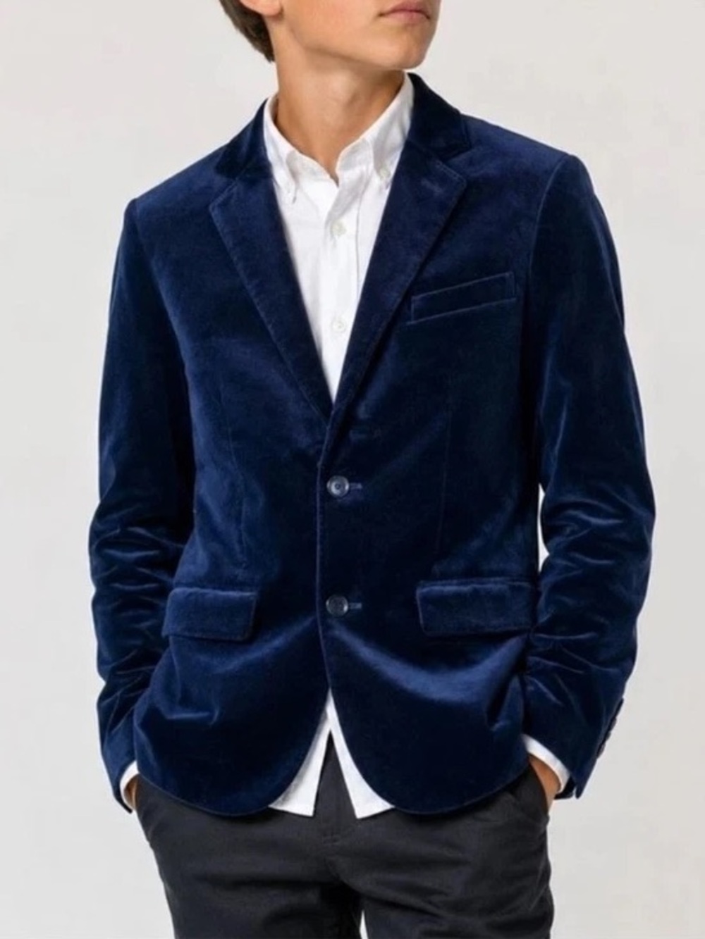Crewcuts Ludlow blazer in corduroy 16 navy jacket timeless classic preppy J Crew